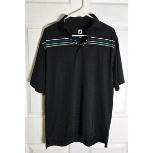 FootJoy‎ Golf Polo-Black/Stripped-Men's M